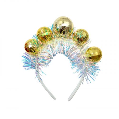 Новорічний обруч блиск свята 19 см  мініатюра фото 1