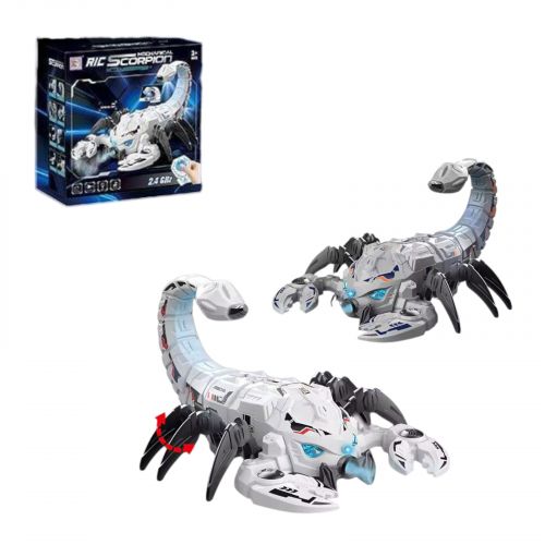 Скорпіон на радіокеруванні 2 вида, підсвічування, від батарейок, звуки, парогенерація, проєктор, ходить, мелодії, пульт 2. 4 GHz, в коробці  мініатюра фото 1