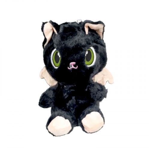 Котик з крилами 25 см (ЧОРНИЙ)  мініатюра фото 1