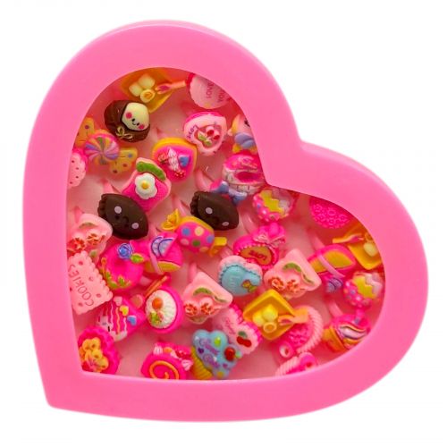 Набір дитячих каблучок, 36 шт (ВИД 1)  мініатюра фото 1