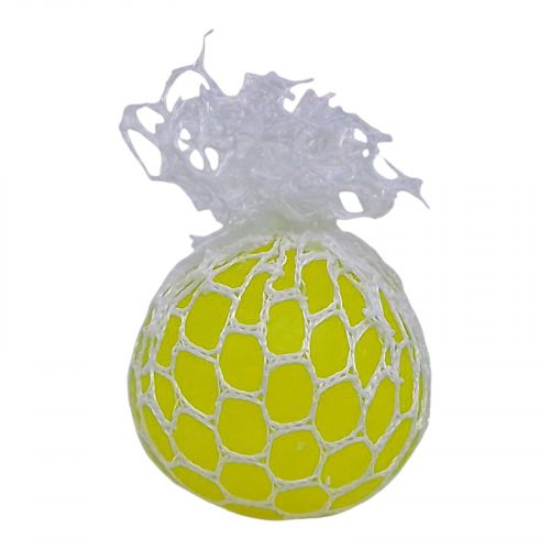 Антистрес мізки в білій сітці (ЖОВТИЙ)  мініатюра фото 1