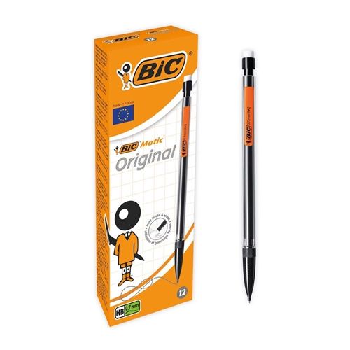 BIC Набір механічних олівців Matic Original 0. 7мм HB з гумкою, 12шт.  мініатюра фото 1