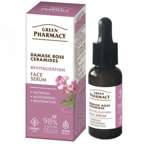 Green Pharmacy Сироватка для обличчя Дамаська троянда + Кераміди, 30мл  мініатюра фото 1
