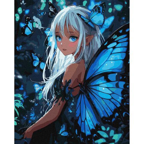 Картина за номерами з фарбами металiк "Чарівні метелики" 40х50 см  мініатюра фото 1