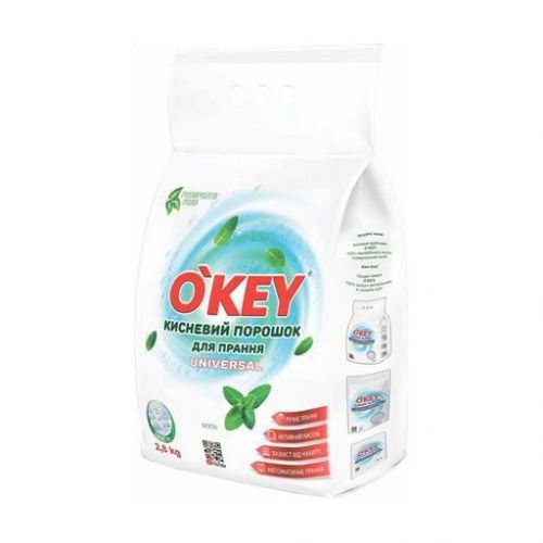 OʼKEY Стиральный порошок Universal Кислородный Мята, 2. 8кг  мініатюра фото 1