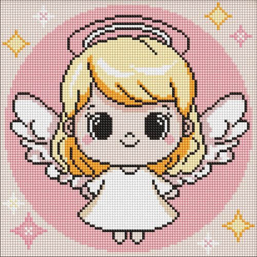 Алмазна мозаїка "Святе янголятко" 30х30 см  мініатюра фото 1