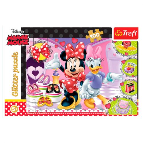 Пазли - 100 ел, Глітерні - "Міні" Дісней: Міні Маус",  мініатюра фото 1