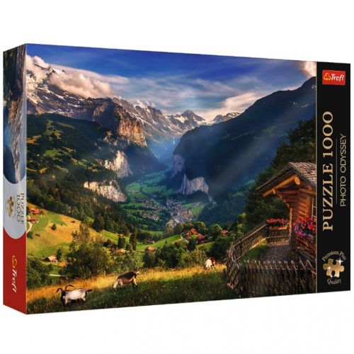 Пазли - 1000 ел, "Преміум: Долина Лаутербруннен"  мініатюра фото 1