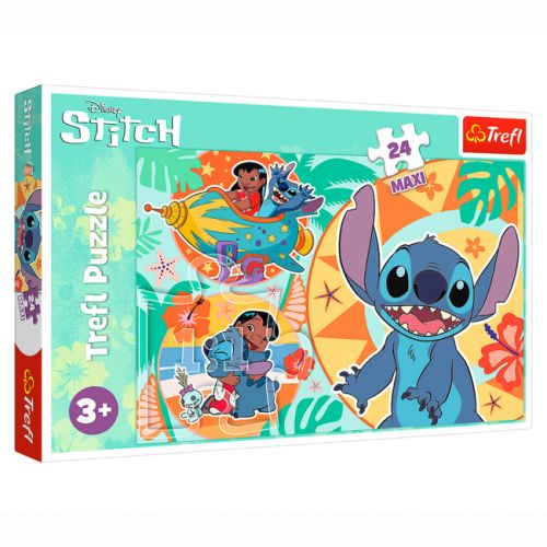 Пазли MAXI, 24 ел "Ліло і Стіч.  Щасливий день"  мініатюра фото 1