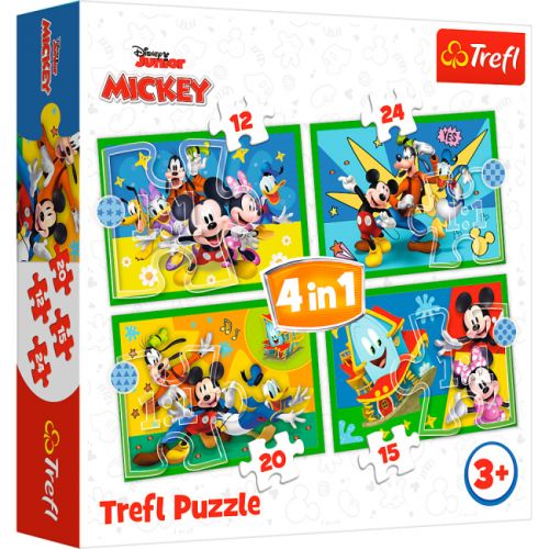 Пазли 4в1 "Міккі Маус та друзі"  мініатюра фото 1