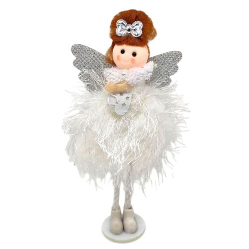 Іграшка декор новорічна лялька (БІЛА)  мініатюра фото 1