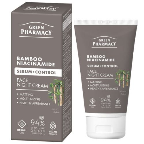 Green Pharmacy  Нічний крем для обличчя Бамбук + ніацинамід, 50мл  мініатюра фото 1