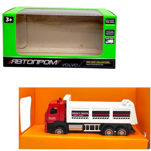 Машина металева "АВТОПРОМ.  1:72 Volvo Dump Truck" (13,5*7*5 см)  мініатюра фото 1