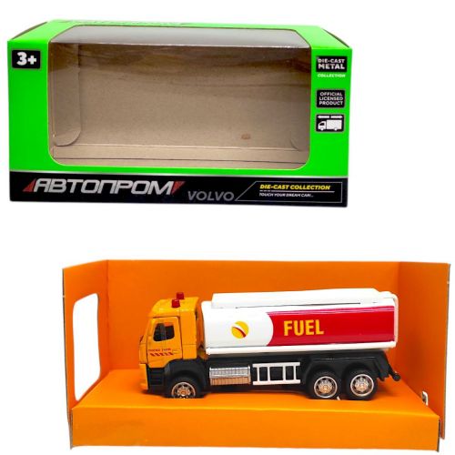Машина металева "АВТОПРОМ.  1:72 Volvo Oil Tanker" (13,5*7*5 см)  мініатюра фото 1