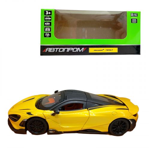 Машина мет.  "McLaren 765 LT", батар. , світ. , звук, відкр.  двері  мініатюра фото 1