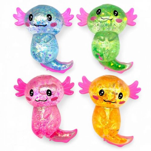 Уцінка.  Антистрес жуйка тягучка Аксолотль (МІКС) - Розірваний, витік  мініатюра фото 1