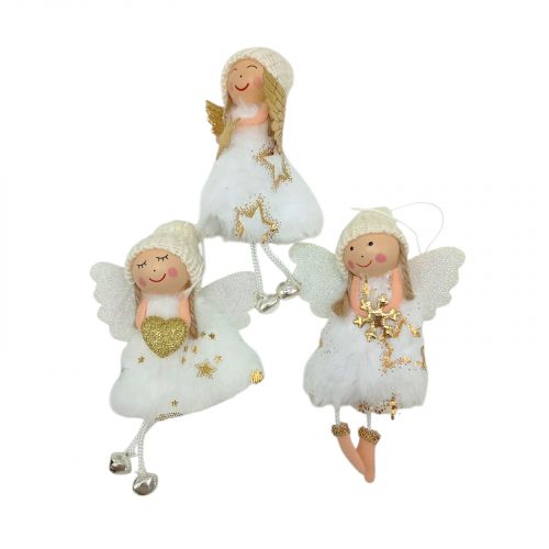 Прикраса-іграшка ялинкова ЯНГОЛЯТКО (БІЛИЙ) мікс видів  мініатюра фото 1