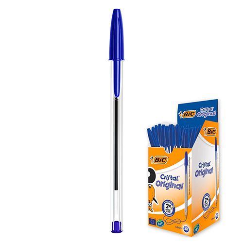 BIC Cristal Ручка кулькова синя, 1шт.  мініатюра фото 1