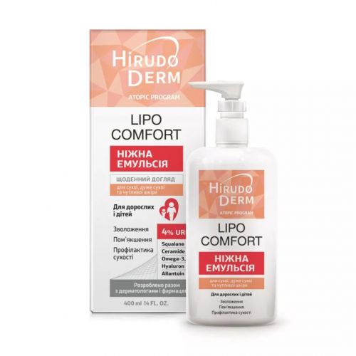 Биокон Эмульсия Hirudo Derm Atopic Program Lipo Comfort, 400мл  мініатюра фото 1