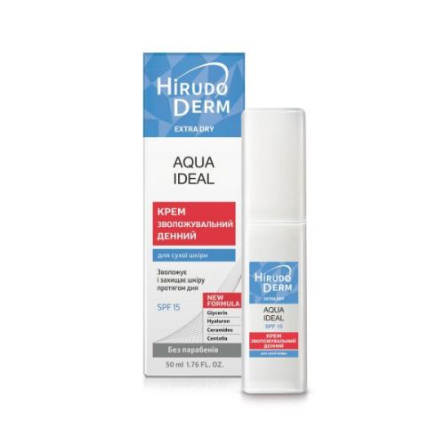 Биокон Крем для лица Hirudo Derm Extra Dry Aqua Ideal Увлажняющий дневной, 50мл  мініатюра фото 1