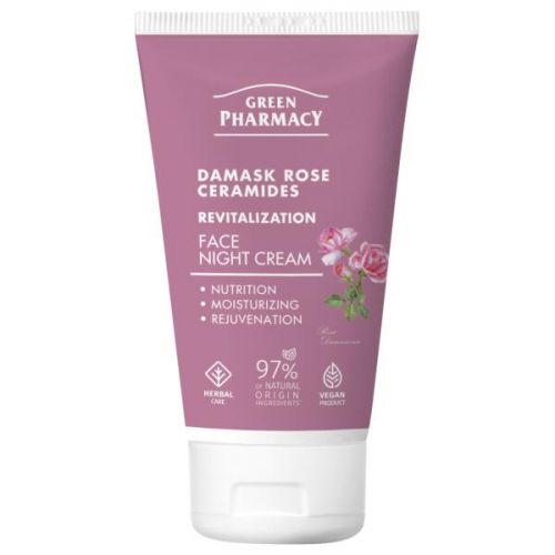 Green Pharmacy Ночной крем для лица Дамасская роза + керамиды, 50мл  мініатюра фото 1