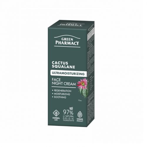 Green Pharmacy Ночной крем для лица Кактус + сквалан, 50мл  мініатюра фото 1