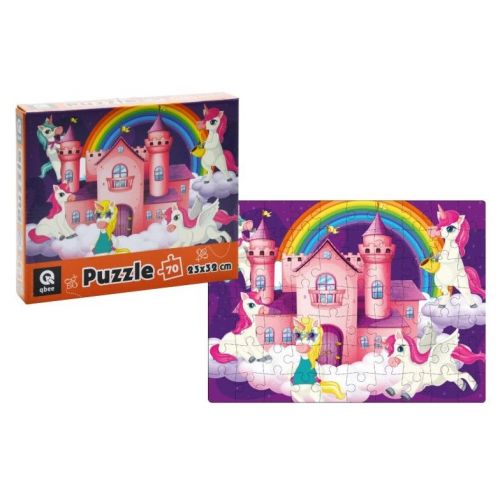 Уцінка. Пазли - 70 елм. - QB400-005 "Замок Єдинорогів" qbee - Пом'ята коробка фото