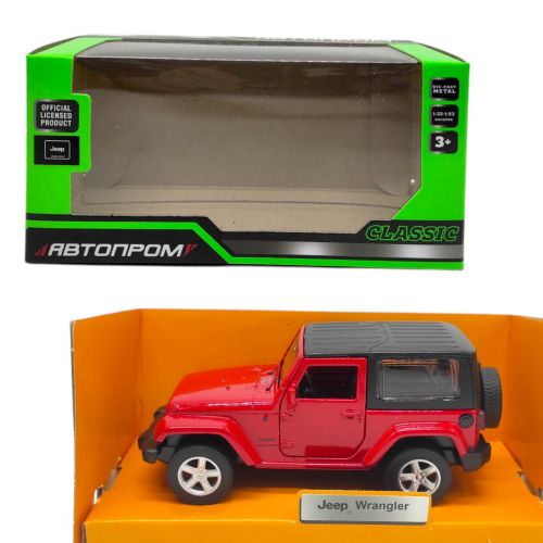 Машинка металева "АВТОПРОМ 1:42 JEEP WRANGLER", (ЧЕРВОНИЙ)  мініатюра фото 1