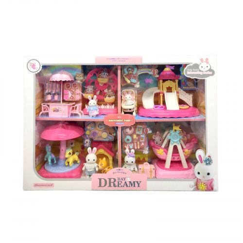 Парк розваг 4 флоксові фігурки, атракціони, аксесуари, улюбленець, меблі, в коробці, мікс видів  мініатюра фото 1