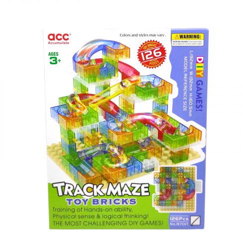 Конструктор (трек з кулькою, 126 дет. , кор. 23,8*4,8*18,3 см)  мініатюра фото 1