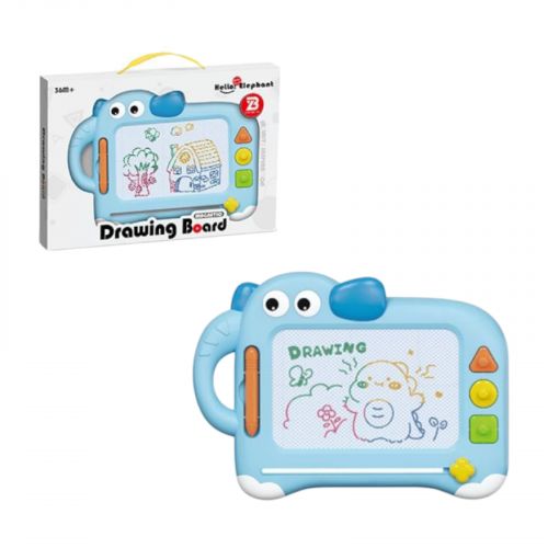 Дошка для малювання слоненя кольорова з печатками.  кор. 35*4,1*25 см.  мініатюра фото 1