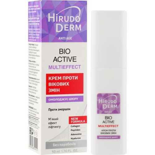 Биокон Крем для лица Hirudo Derm Anti Age Bio Active Multieffect Против возрастных изменений, 50мл  мініатюра фото 1