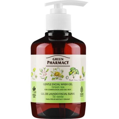 Green Pharmacy Гель для умывания Нежный Зеленый чай и гинкго билоба, 270мл  мініатюра фото 1