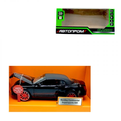 АВТОПРОМ 1:32 Bentley Continental Supersports  ISR (ЧОРНА)  мініатюра фото 1