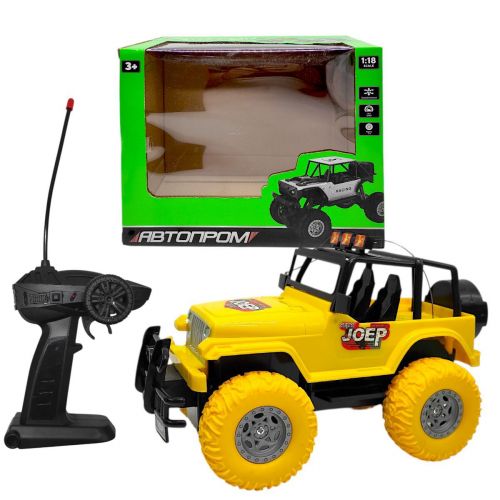 Машина на радіокеруванні "АВТОПРОМ.  ДЖИП" (ЖОВТИЙ)  мініатюра фото 1
