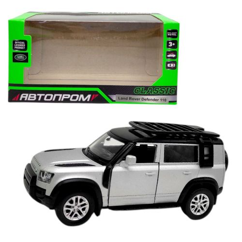 Машинка металлическая "АВТОПРОМ.  Land Rover Defender 110" (СЕРЫЙ)  мініатюра фото 1