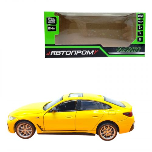 АВТОПРОМ 1:34 BMW i4 M50 (ЖОВТА)  мініатюра фото 1