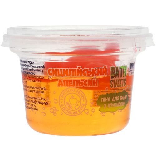 Пена для ванн Bath Sweets Сицилийский апельсин с игрушкой, 120г  мініатюра фото 1