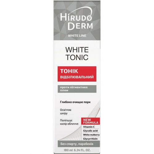 Биокон Тоник для лица Hirudo Derm White Line White Tonic Отбеливающий, 180мл  мініатюра фото 1