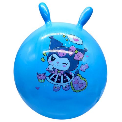 М`яч для фітнесу (фітбол) діаметр 45 см КУРОМІ (БЛАКИТНИЙ)  мініатюра фото 1