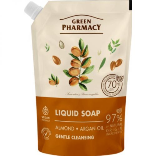 Рідке мило "Мигдаль та арганова олія.  Green Рharmacy" дой-пак 460 мл  мініатюра фото 1