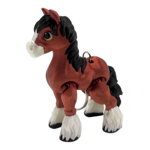 Уценка.  Брелок 3D печать "Лошадка" микс Отломана одна нога  мініатюра фото 1