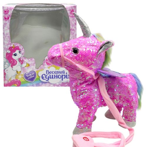 Інтерактивна іграшка "Веселий єдиноріг", співає, танцює (РОЖЕВИЙ)  мініатюра фото 1