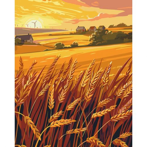 Картина за номерами "Сонячне поле" 40x50 см  мініатюра фото 1