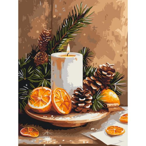 Картина за номерами "Апельсиновий затишок" 30х40 см  мініатюра фото 1