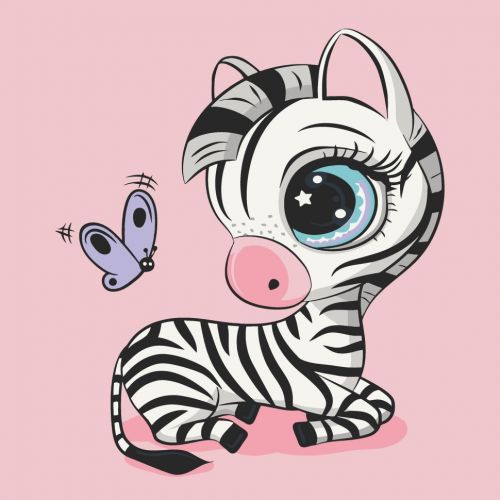 Картина за номерами "Зебра" 30х30 см  мініатюра фото 1