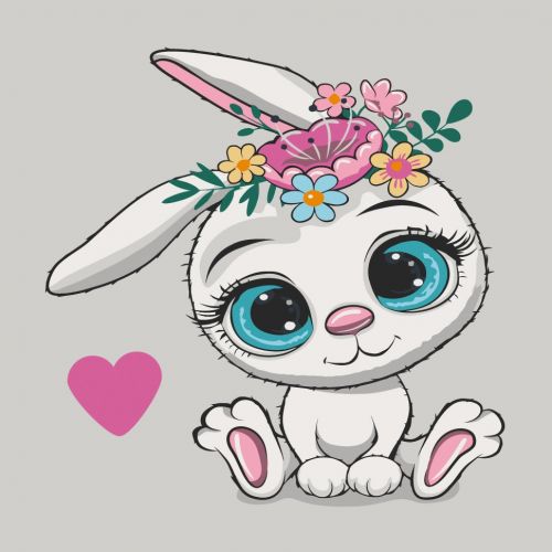 Картина за номерами "Милий зайчик" 30х30 см  мініатюра фото 1