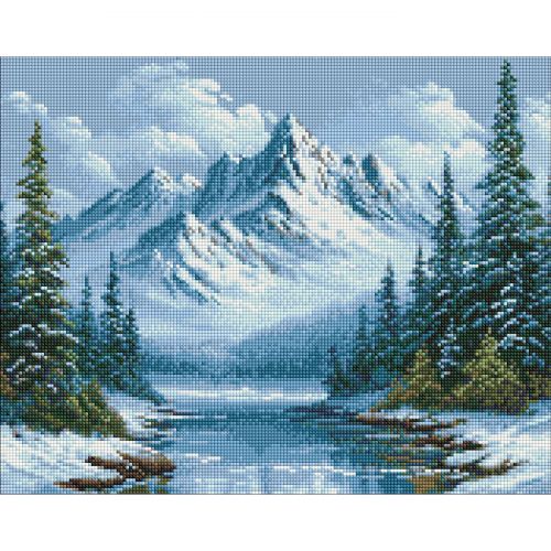 Алмазна мозаїка "Морозне дихання лісу" 40х50 см  мініатюра фото 1