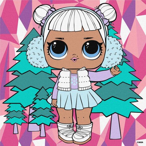 Картина за номерами "L. O. L.  Surprise! Winter chill.  Snow Angel" 25х25 см  мініатюра фото 1