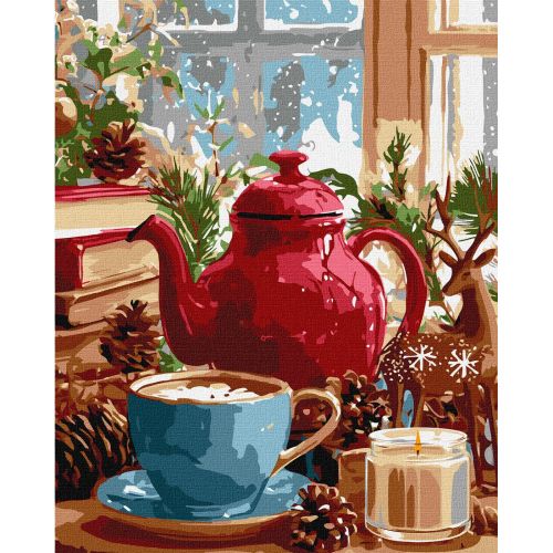 Картина за номерами "Зимова атмосфера вдома" 40х50 см  мініатюра фото 1